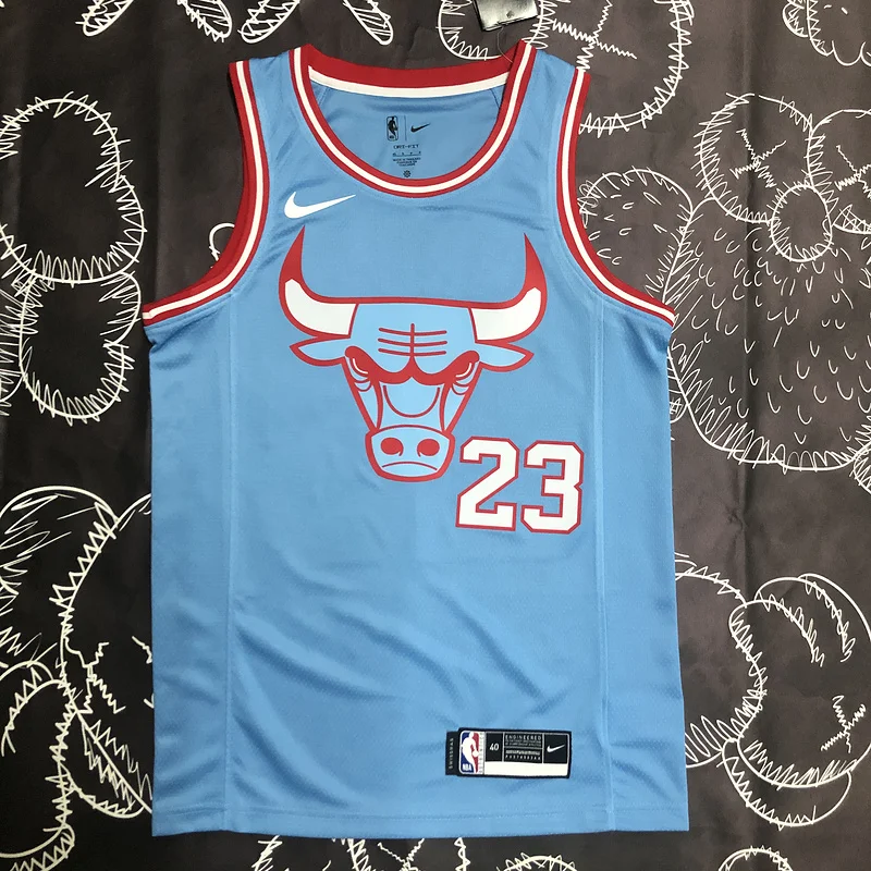 NBA Chicago Bulls Basketball jersey Blue #23 Jordan