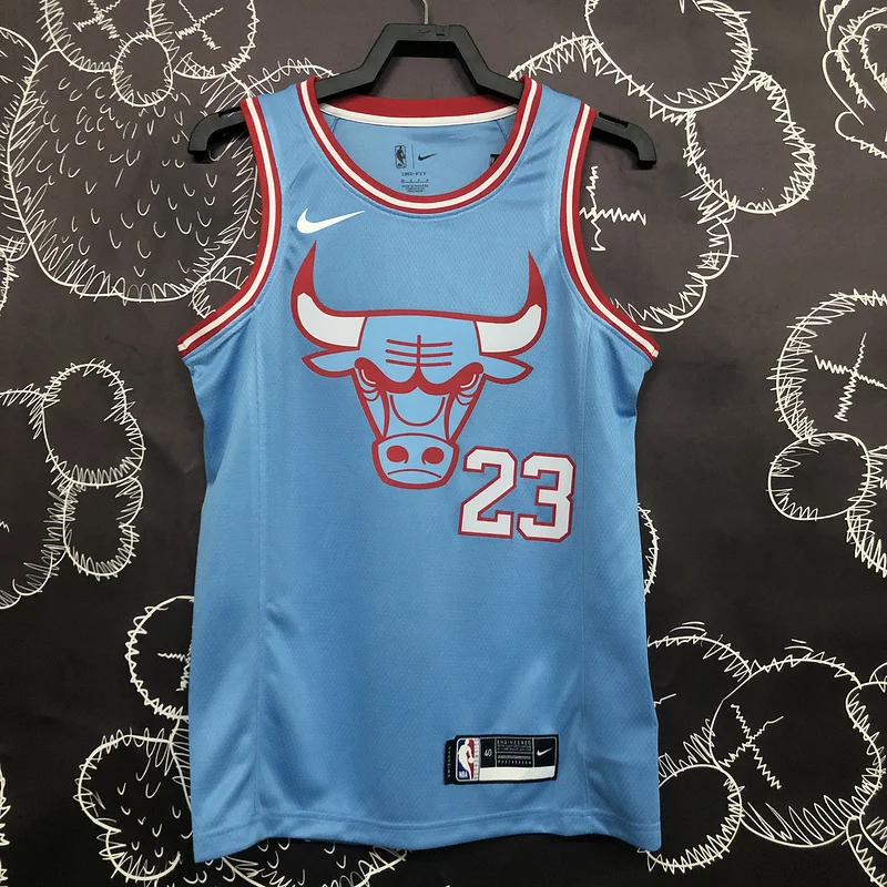 NBA Chicago Bulls Basketball jersey Blue #23 Jordan