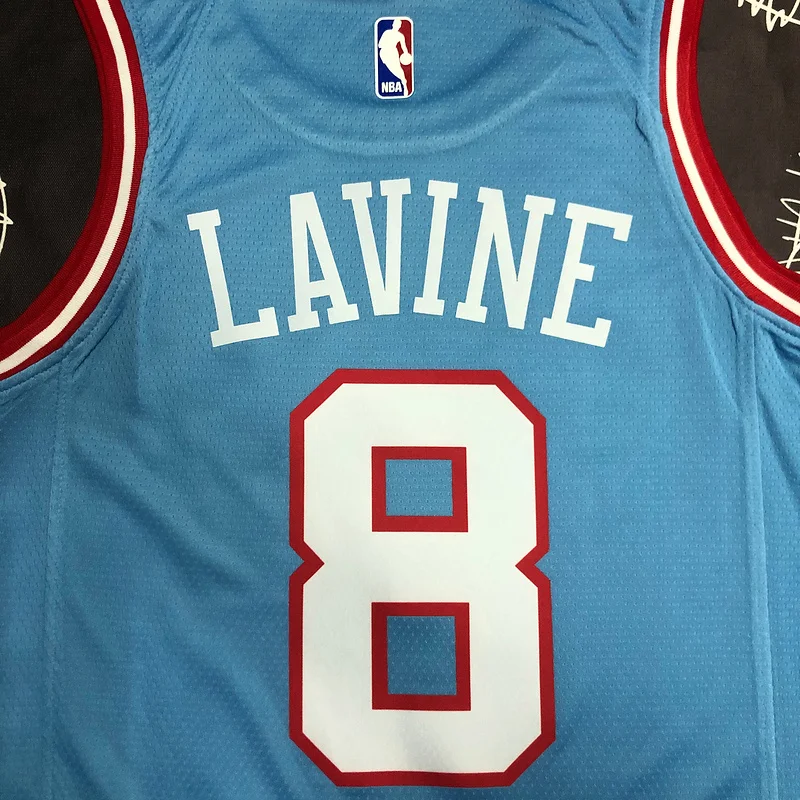 NBA Chicago Bulls Basketball jersey Blue #8 LAVINE