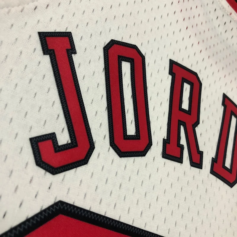 MN Hot Print Retro NBA Chicago Bulls Basketball jersey 1998 Season white #23 Jordan