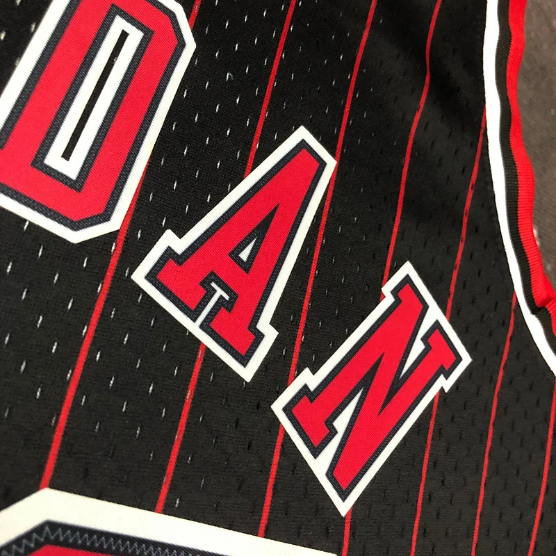 MN Hot Print Retro NBA Chicago Bulls Basketball jersey 1996 Season black stripes #23 Jordan