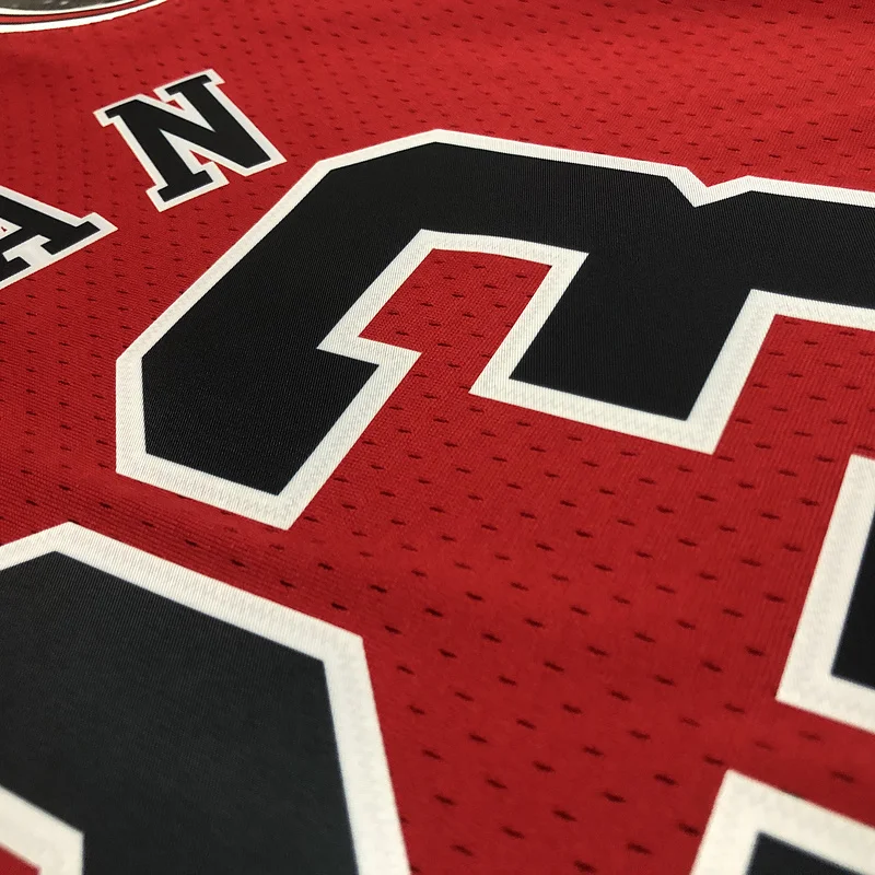 MN Hot Print Retro NBA Chicago Bulls Basketball jersey 1998 Season red #23 Jordan