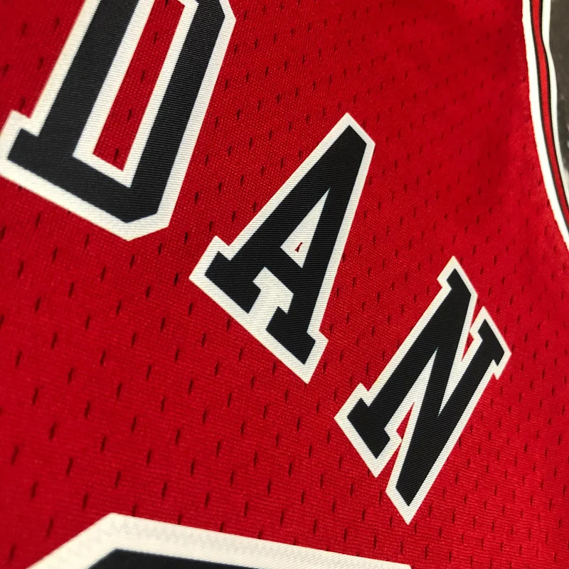 MN Hot Print Retro NBA Chicago Bulls Basketball jersey 1998 Season red #23 Jordan