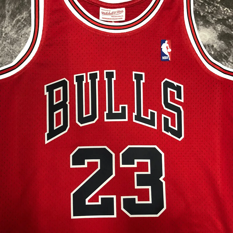 MN Hot Print Retro NBA Chicago Bulls Basketball jersey 1998 Season red #23 Jordan