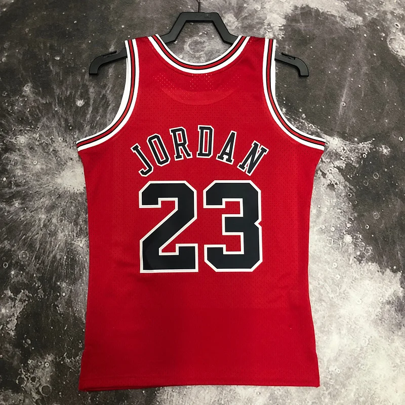 MN Hot Print Retro NBA Chicago Bulls Basketball jersey 1998 Season red #23 Jordan