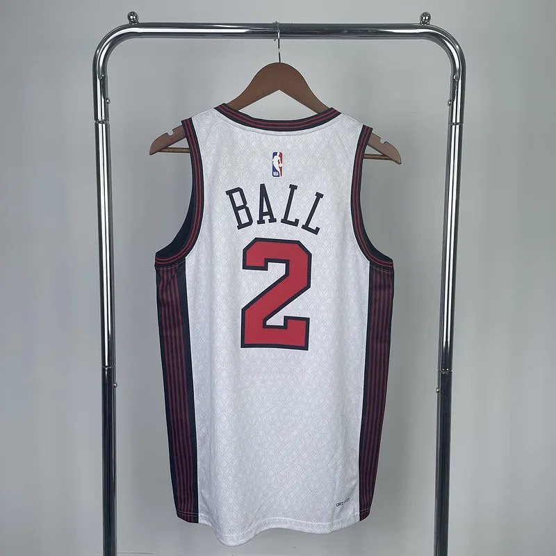 2023 Season NBA Chicago Bulls Basketball jersey City version 2号 BALL