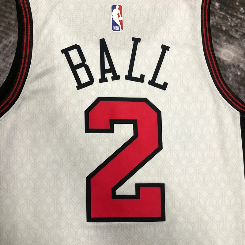 2023 Season NBA Chicago Bulls Basketball jersey City version 2号 BALL