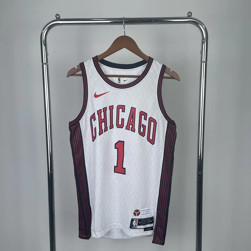 2023 Season NBA Chicago Bulls Basketball jersey City version #1 ROSE