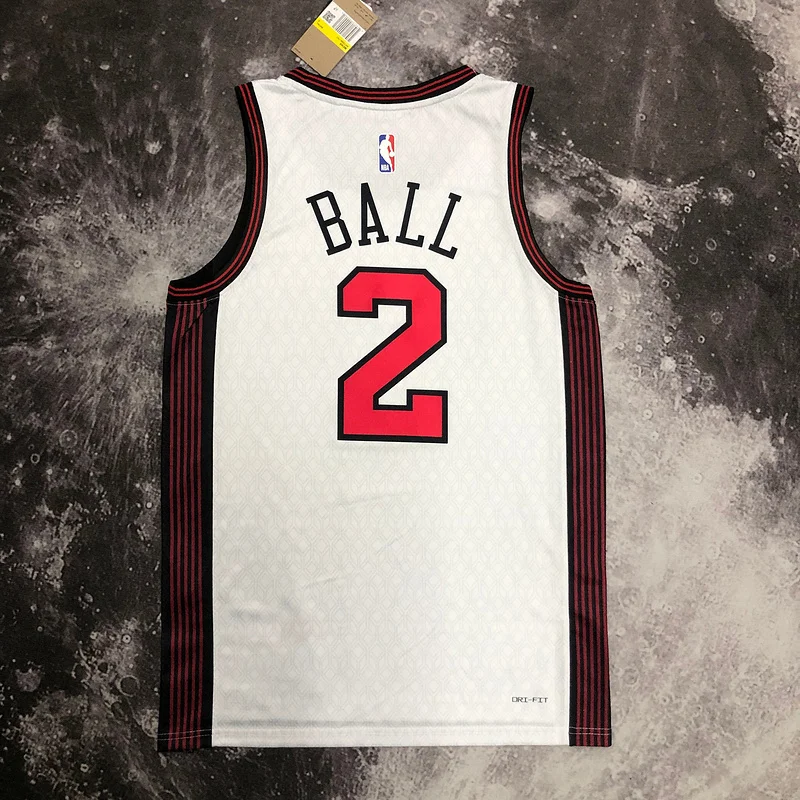 2023 Season NBA Chicago Bulls Basketball jersey City version 2号 BALL