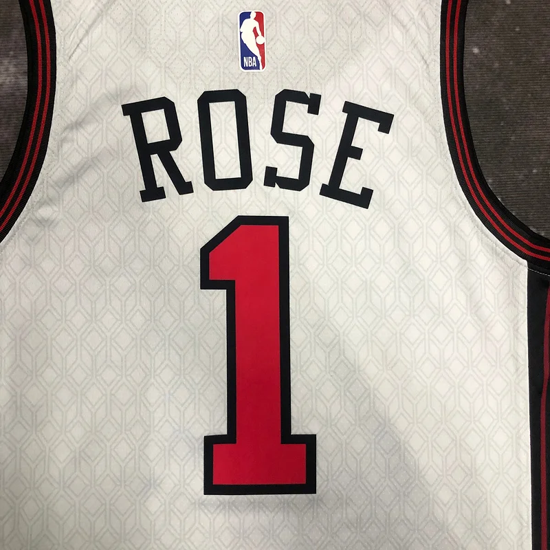 2023 Season NBA Chicago Bulls Basketball jersey City version #1 ROSE