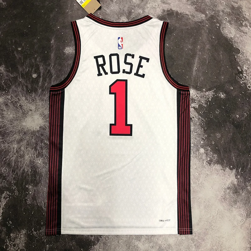 2023 Season NBA Chicago Bulls Basketball jersey City version #1 ROSE