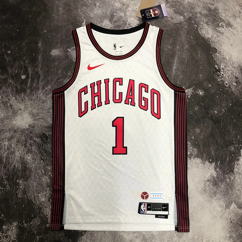 2023 Season NBA Chicago Bulls Basketball jersey City version #1 ROSE