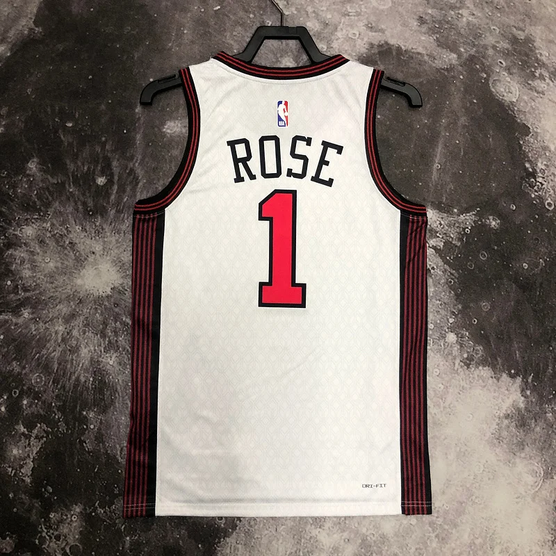 2023 Season NBA Chicago Bulls Basketball jersey City version #1 ROSE