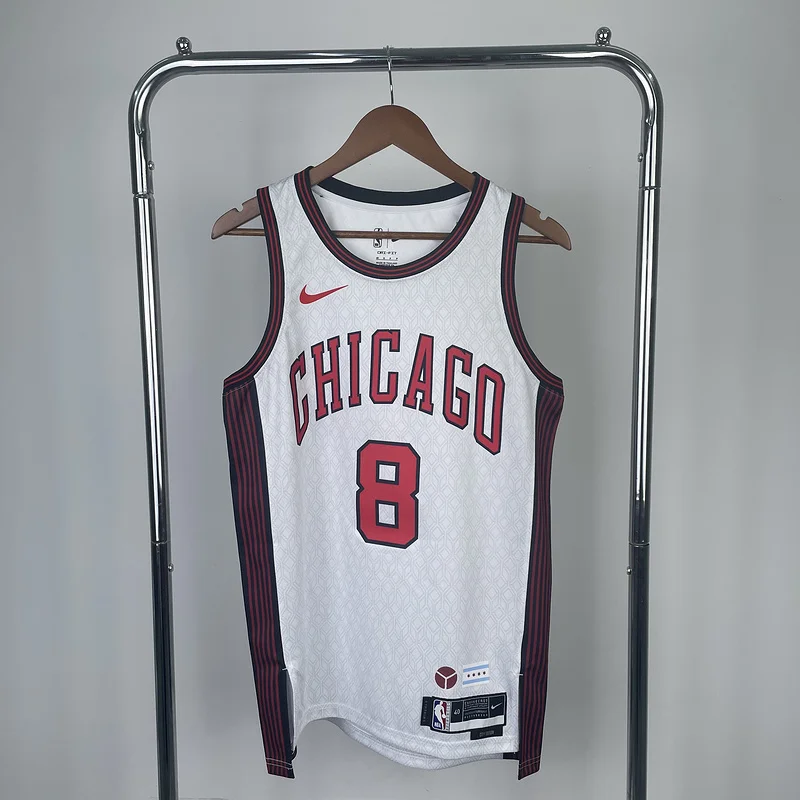 2023 Season NBA Chicago Bulls Basketball jersey City version #8 LAVINE