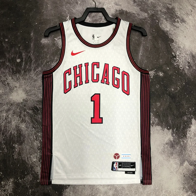 2023 Season NBA Chicago Bulls Basketball jersey City version #1 ROSE