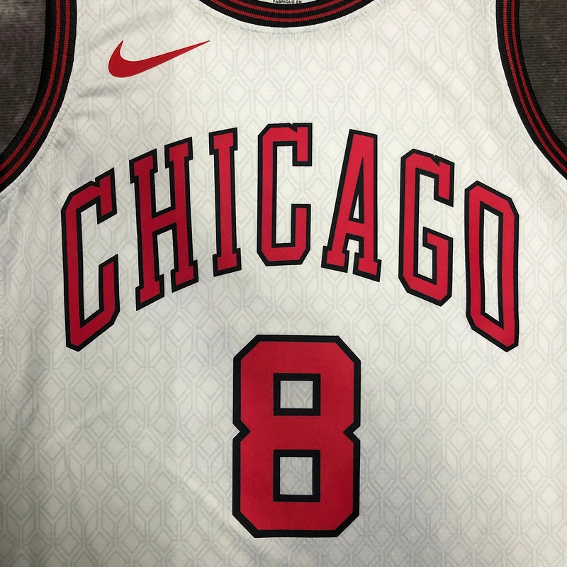 2023 Season NBA Chicago Bulls Basketball jersey City version #8 LAVINE