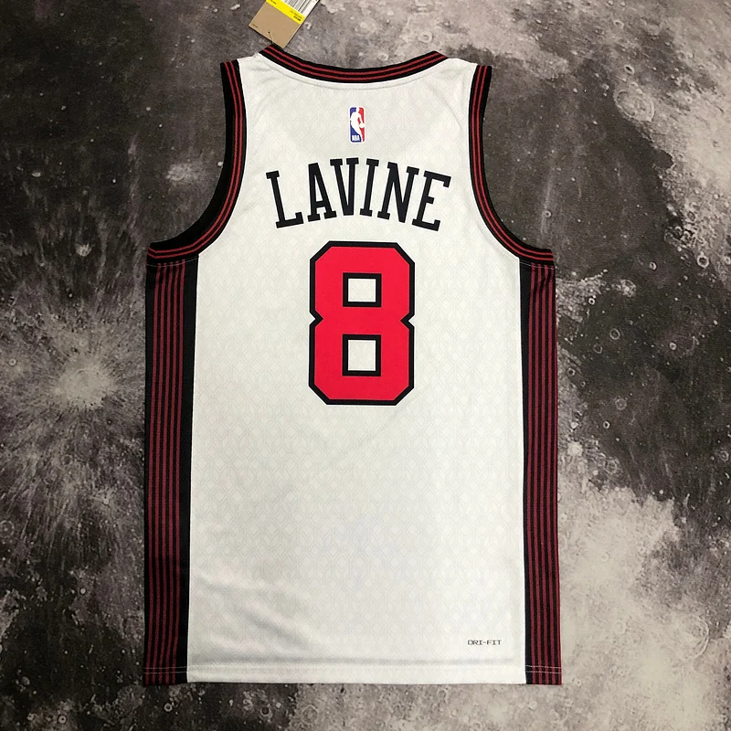 2023 Season NBA Chicago Bulls Basketball jersey City version #8 LAVINE