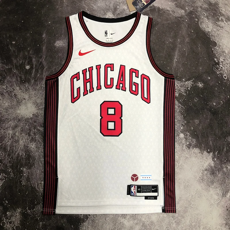 2023 Season NBA Chicago Bulls Basketball jersey City version #8 LAVINE