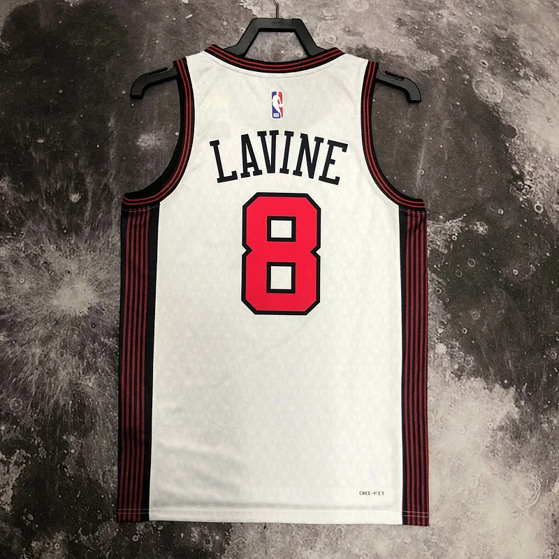 2023 Season NBA Chicago Bulls Basketball jersey City version #8 LAVINE