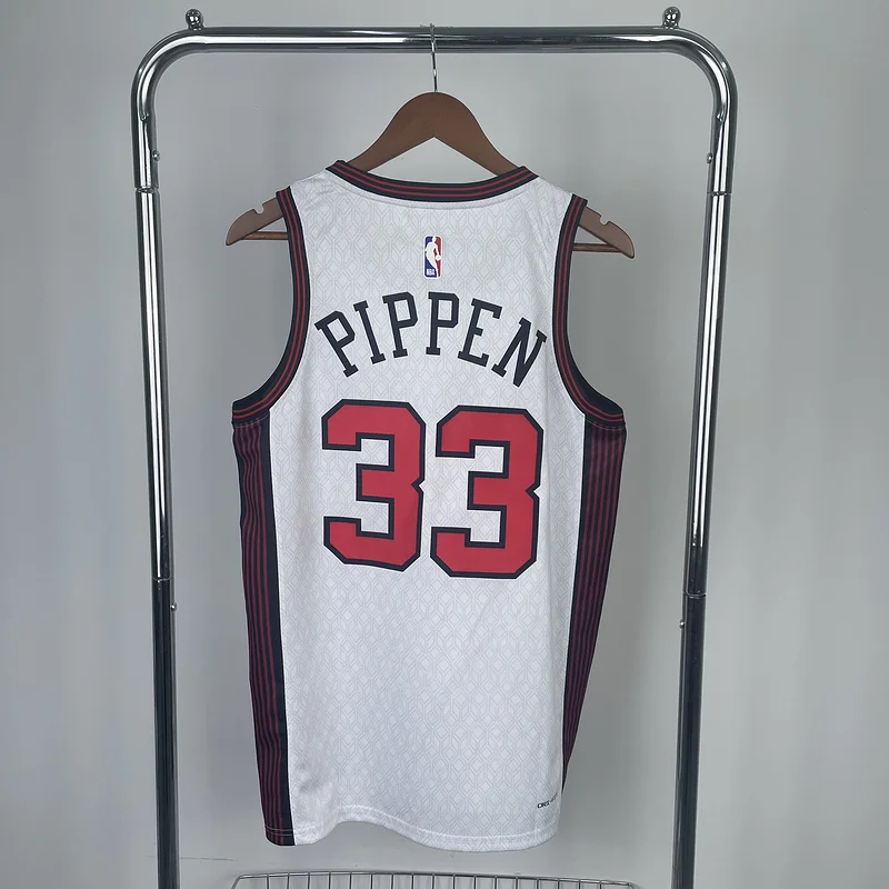 2023 Season NBA Chicago Bulls Basketball jersey City version #33 PIPPEN