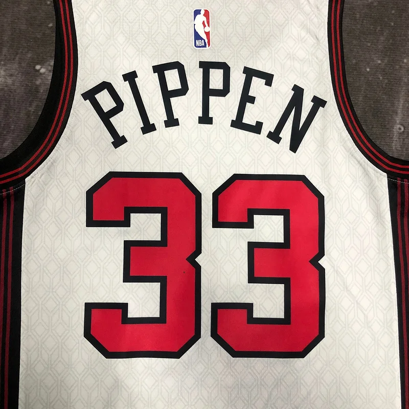 2023 Season NBA Chicago Bulls Basketball jersey City version #33 PIPPEN