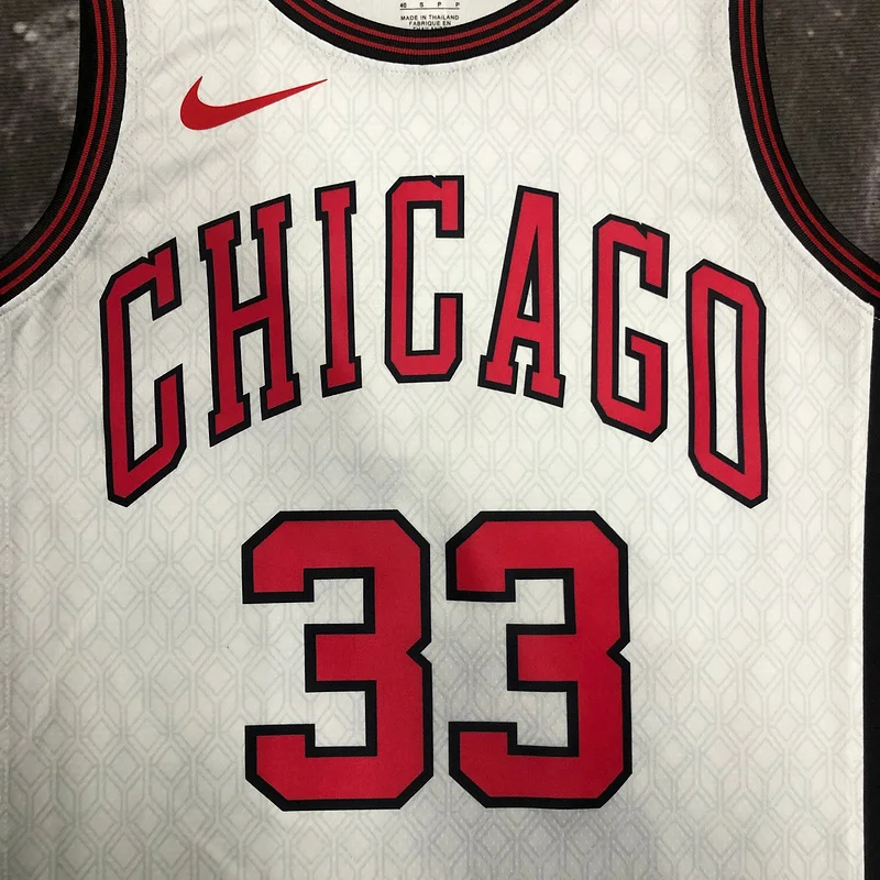 2023 Season NBA Chicago Bulls Basketball jersey City version #33 PIPPEN