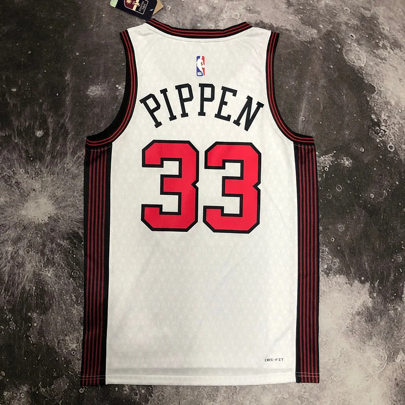 2023 Season NBA Chicago Bulls Basketball jersey City version #33 PIPPEN