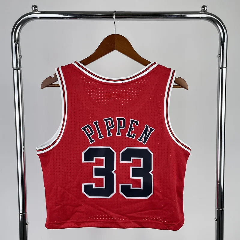 Mitchell Ness women Retro Chicago Bulls Basketball jersey red #33 PIPPEN