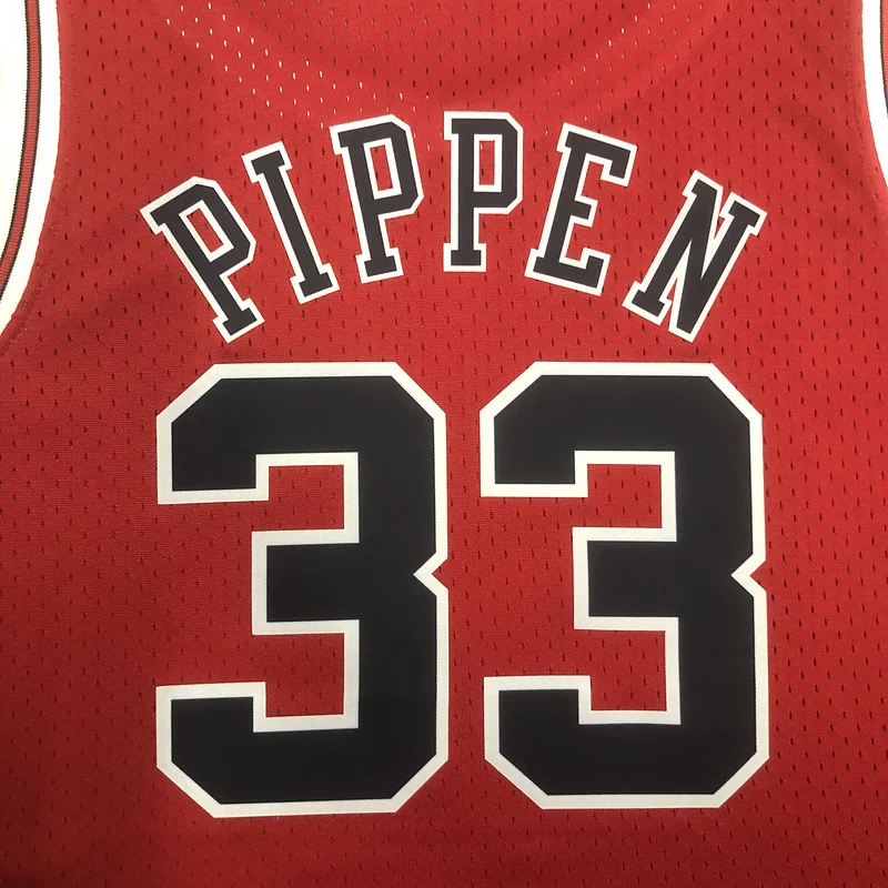 Mitchell Ness women Retro Chicago Bulls Basketball jersey red #33 PIPPEN