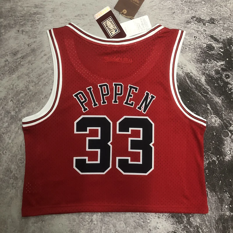 Mitchell Ness women Retro Chicago Bulls Basketball jersey red #33 PIPPEN