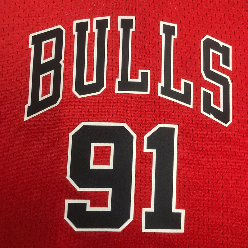 Mitchell Ness women Retro Chicago Bulls Basketball jersey red #91 RODMAN