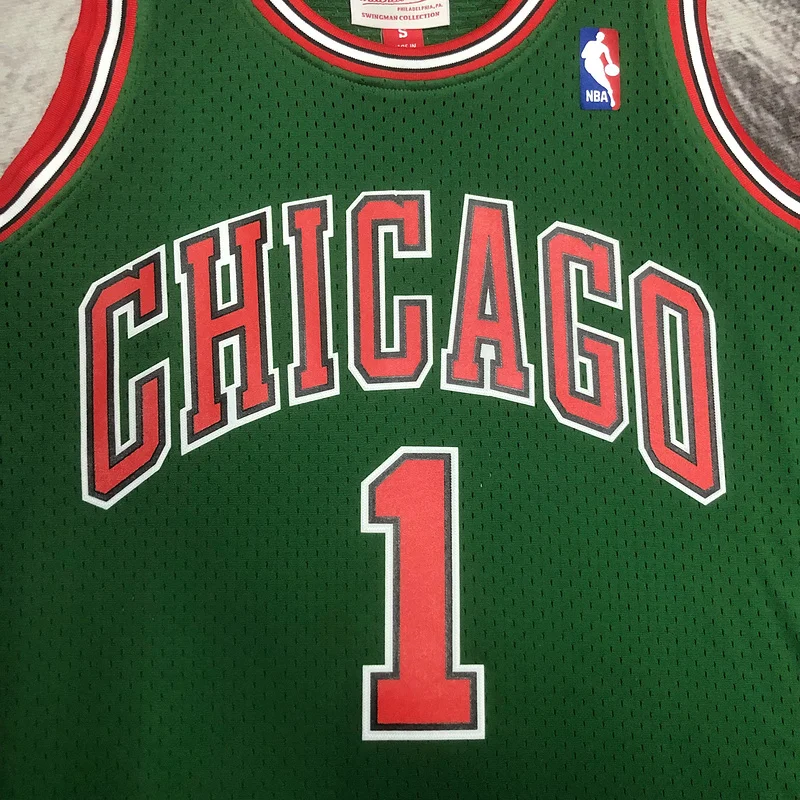 MN Hot Print Retro NBA Chicago Bulls Basketball jersey 2008 2009 Season #1 ROSE