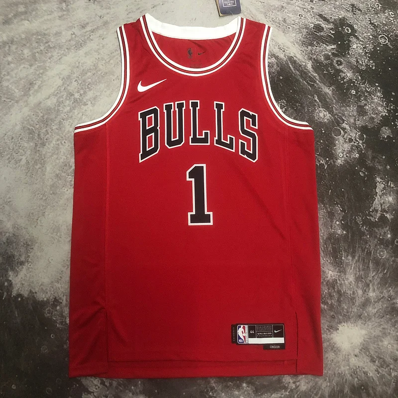 2023 Season NBA Chicago Bulls Basketball jersey red #1 ROSE