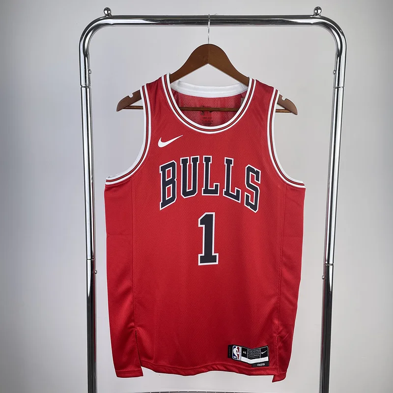 2023 Season NBA Chicago Bulls Basketball jersey red #1 ROSE