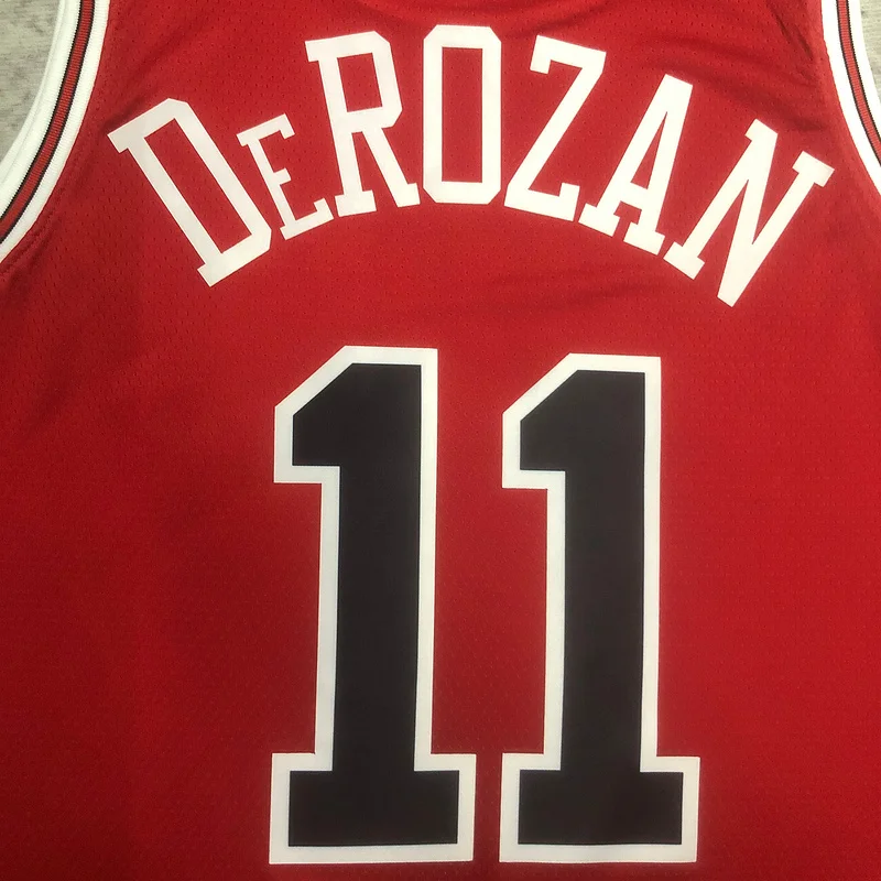 2023 Season NBA Chicago Bulls Basketball jersey red #11 DeROZAN