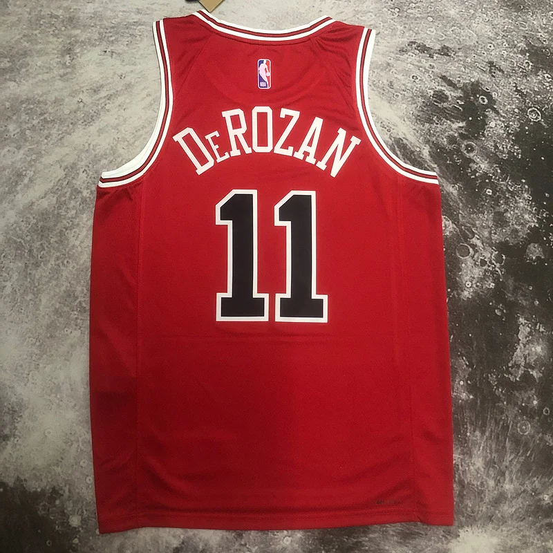 2023 Season NBA Chicago Bulls Basketball jersey red #11 DeROZAN