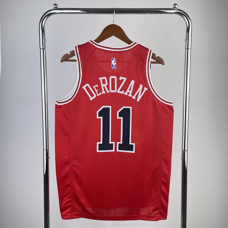 2023 Season NBA Chicago Bulls Basketball jersey red #11 DeROZAN