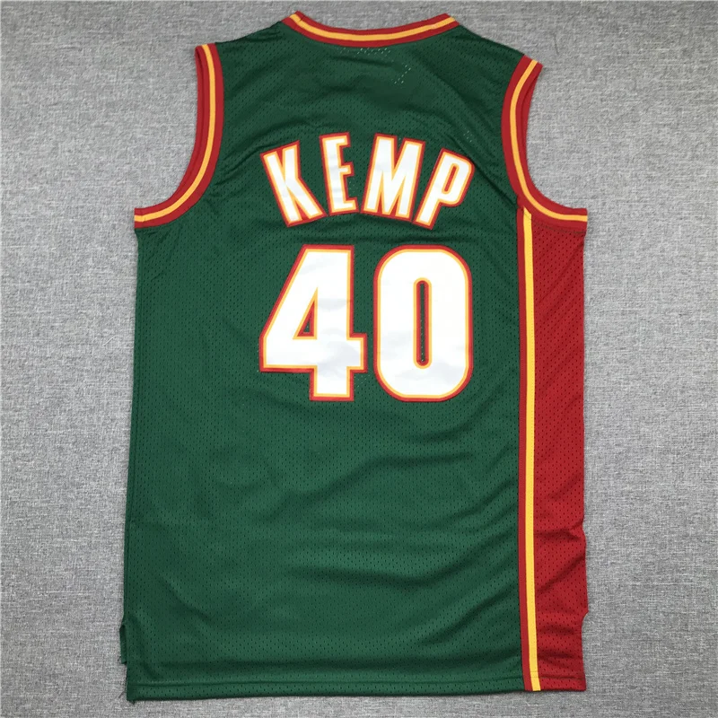 NBA Seattle SuperSonics Basketball jersey 40 Green red