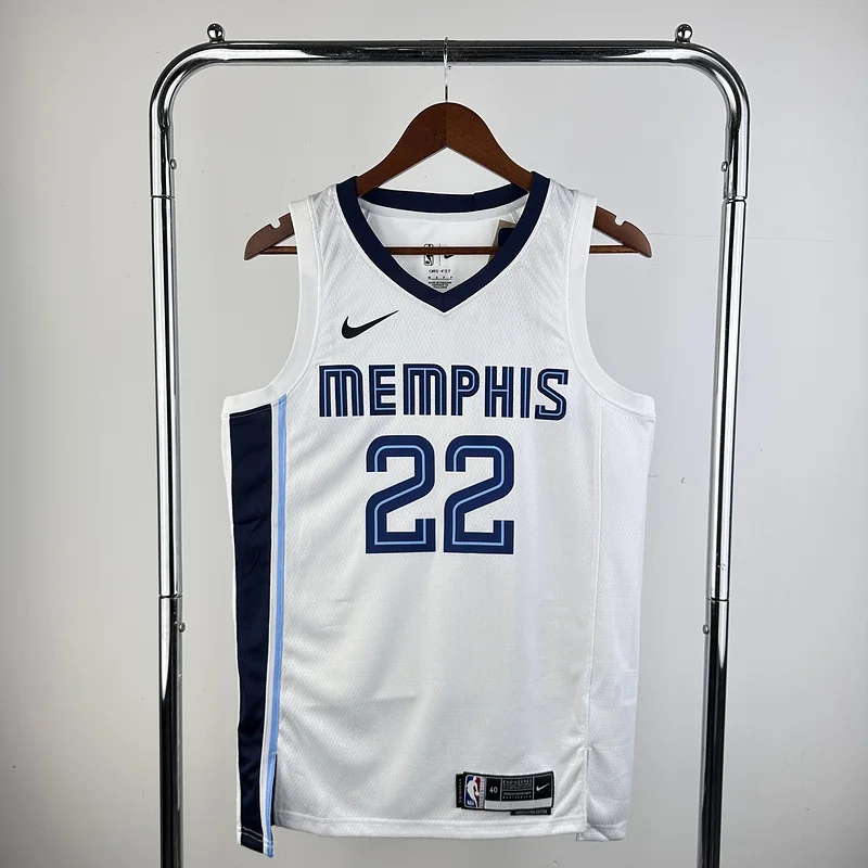 2023 Season NBA Memphis Grizzlies Basketball Jersey Home White #22 BANE