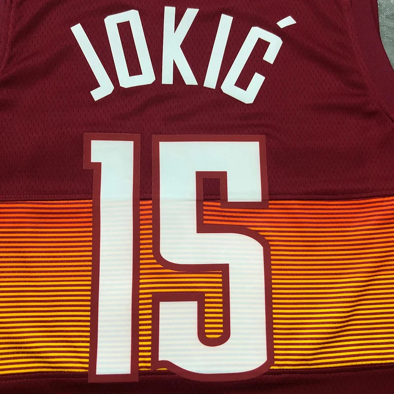 2021 Season NBA Denver Nuggets Basketball jersey city version #15 JOKIC