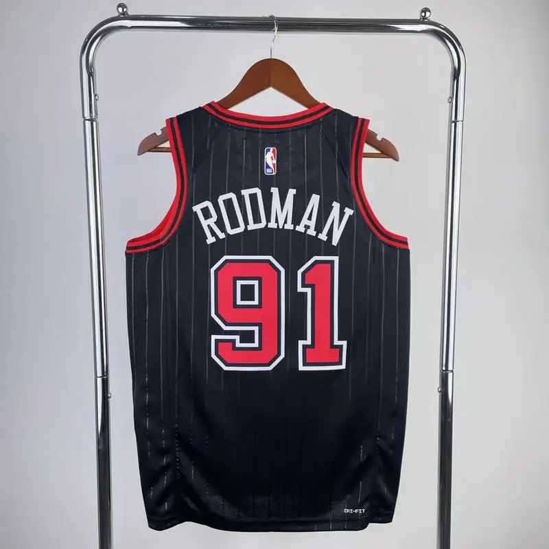 2023 Season NBA Chicago Bulls Basketball jersey Flyer limited #91 RODMAN