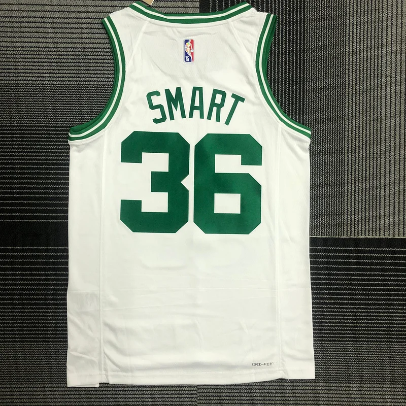 75th anniversary NBA Boston Celtics Basketball Jersey White #36 SMART