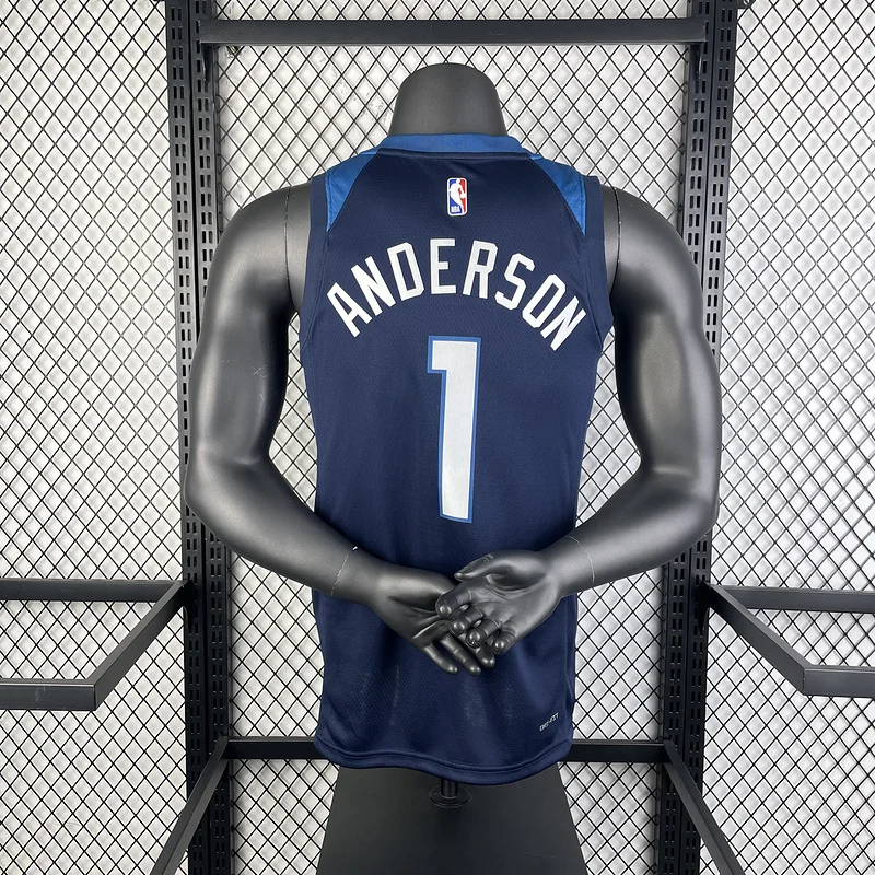 2023 Minnesota Timberwolves Basketball Jersey Aawy Blue #1 ANDERSON