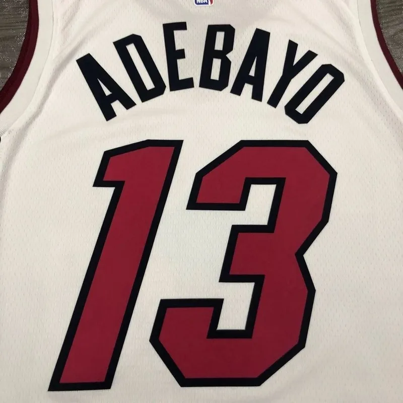 NBA Miami Heat basketball jersey V-neck White #13 ADEBAYO