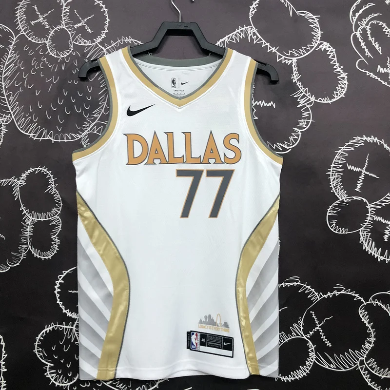 2020 Season NBA Dallas Mavericks basketball jersey city version #77 DONCIC