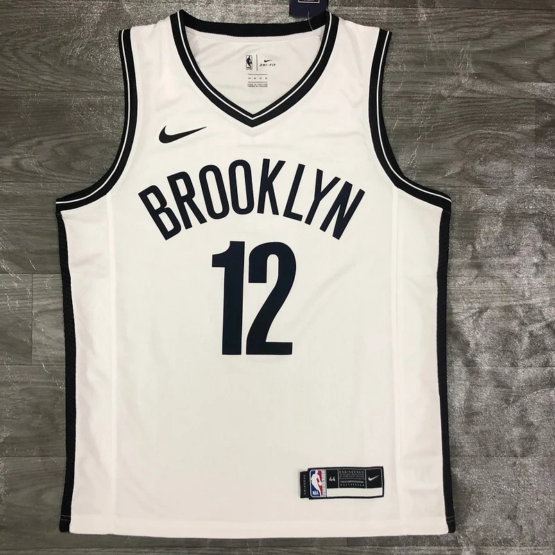 Brooklyn Nets Basketball jersey V-neck  White #12 HARRIS