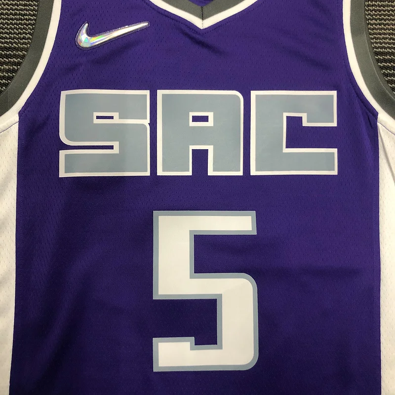 75th anniversary Sacramento Kings Basketball Jersey Purple #5 FOX