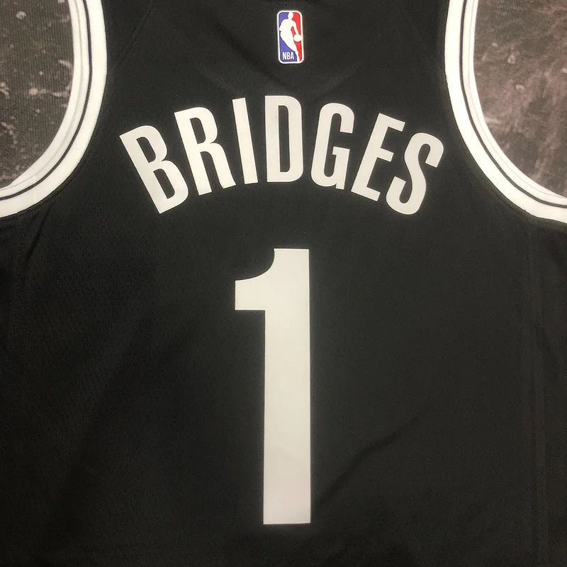 2023 Season Brooklyn Nets Basketball jersey Black #1 BRIDGES