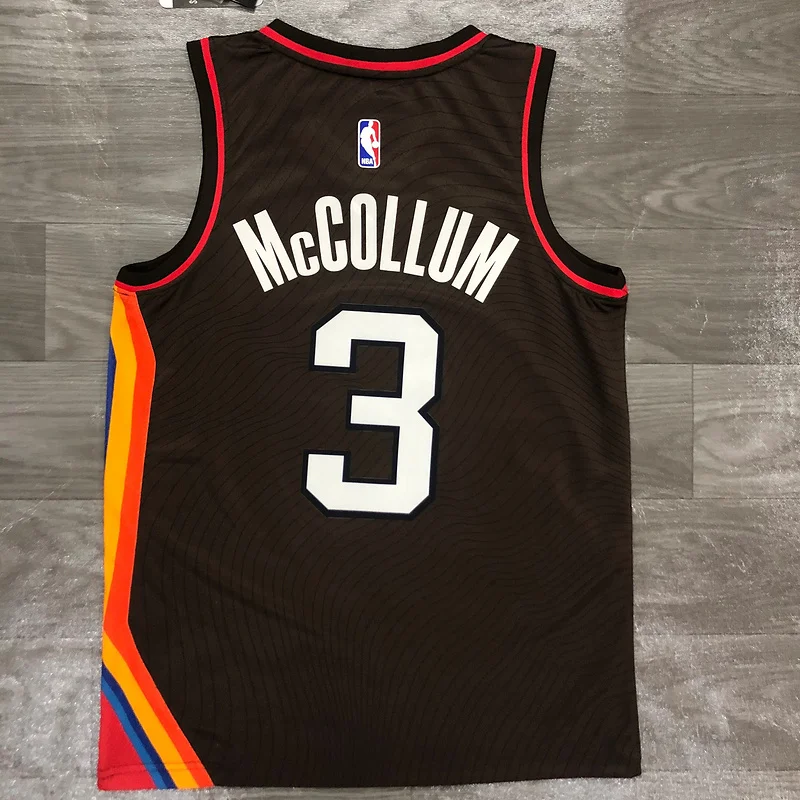 2021 Portland Trail Blazers Basketball Jersey city version brown #3 McCOLLUM