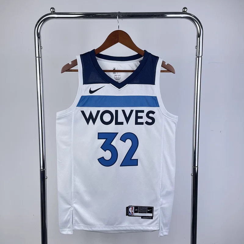 2023 Minnesota Timberwolves Basketball Jersey Home White #32 TOWNS